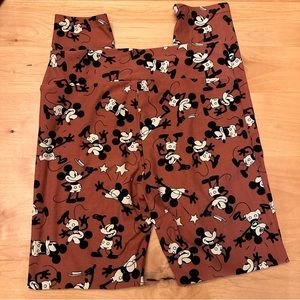 LuLaRoe Mickey Mouse Olde Time Vintage Leggings One Size